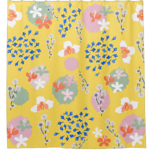 Cute colours floral l Modern retro l Yellow