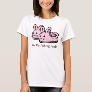 Cute, Comfy Pink Bunny Rabbit Slippers Personalize T-Shirt