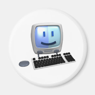Cute computer face. magnet
