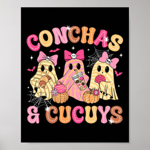 Cute Conchas And Cucuys Ghost Funny Mexican Hallow Poster