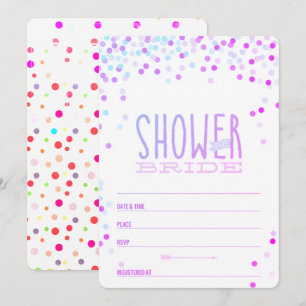 Cute Confetti Bridal Shower Invitation