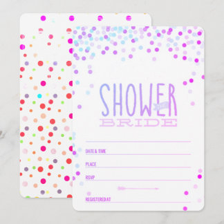 Cute Confetti Bridal Shower Invitation