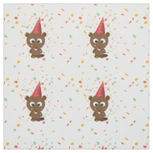 Cute Confetti Party Beaver Fabric