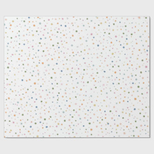 Cute Confetti Pattern Playful Personalized Gift Wrapping Paper
