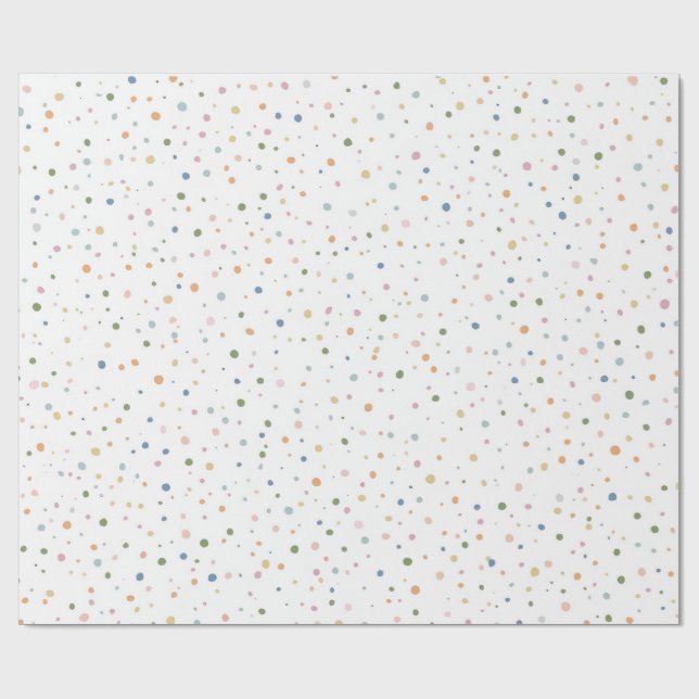 Cute Confetti Pattern | Playful Personalized Gift  Wrapping Paper (Flat)