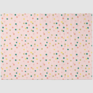 Cute Confetti Polka Dots Pattern Pink Green Tissue Paper