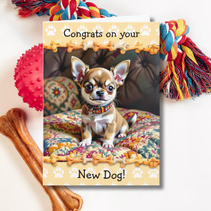 Cute Congrats on your New Chihuahua Puppy  Dog  Card