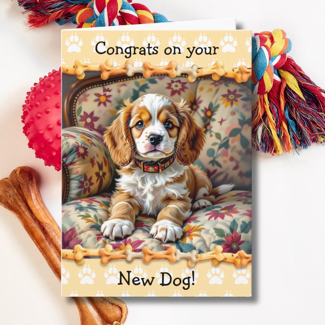 Cute Congrats on your New Cocker Spaniel Dog  Card (Creator Uploaded)