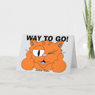 Cute Congratulations Card - Way To Go! Thumbs Up
