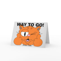 Cute Congratulations Card - Way To Go! Thumbs Up