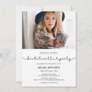 Cute connecting heart font Bachelorette Party Invitation