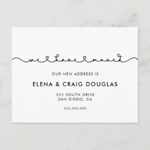 Cute connecting heart font moving announcement