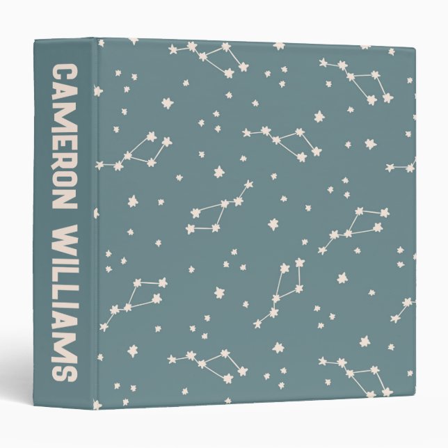 Cute Constellation Sky Pattern Binder (Front/Spine)