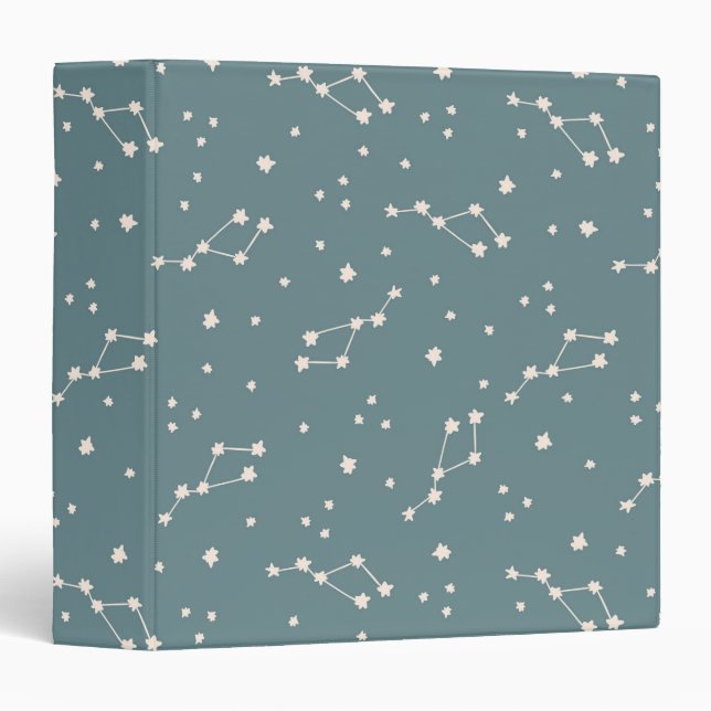 Cute Constellation Sky Pattern Binder (Front/Spine)