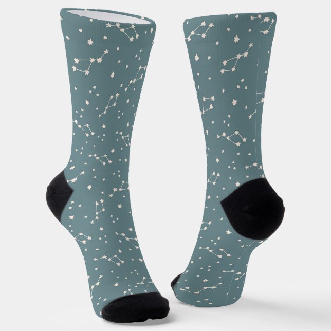Cute Constellation Sky Pattern Socks (Angled)