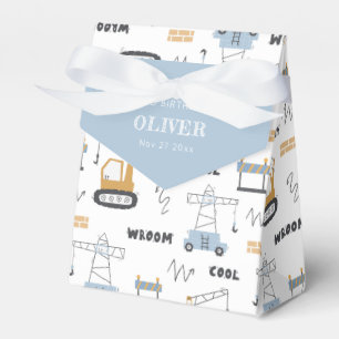 Cute Construction Crane Kids Any Age Birthday Favor Box