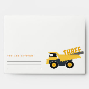 Cute Construction Dump Truck Any Age Birthday Envelope