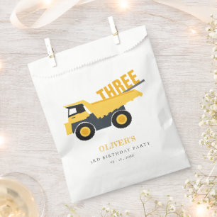 Cute Construction Dump Truck Any Age Birthday Favour Bag