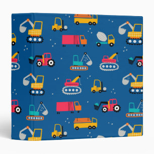 Cute Contruction Movers Pattern Binder