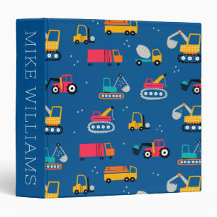 Cute Contruction Movers Pattern Binder