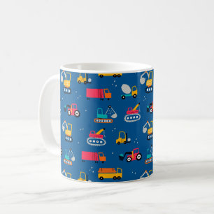 Cute Contruction Movers Pattern Coffee Mug