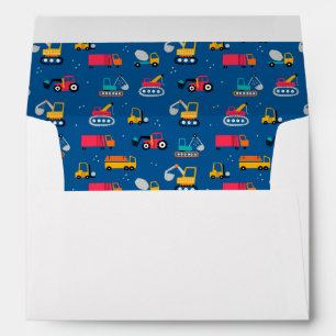 Cute Contruction Movers Pattern Envelope
