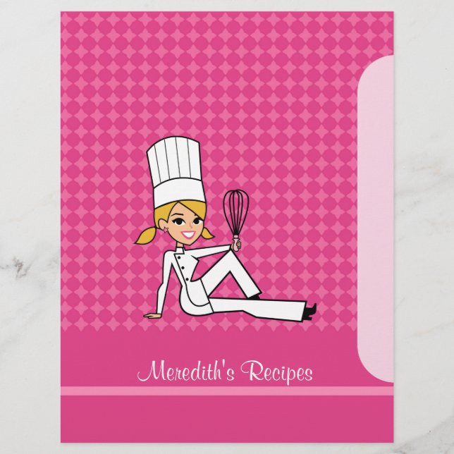 Cute Cook Illustration Recipe Cover (Front)