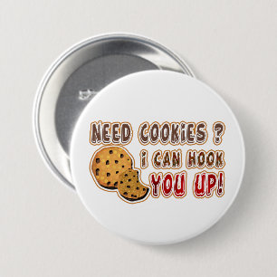 cute cookie baker seller  3 inch round button