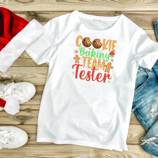 Cute Cookie Baking Team Tester Name Holiday T-Shirt (Creator Uploaded)