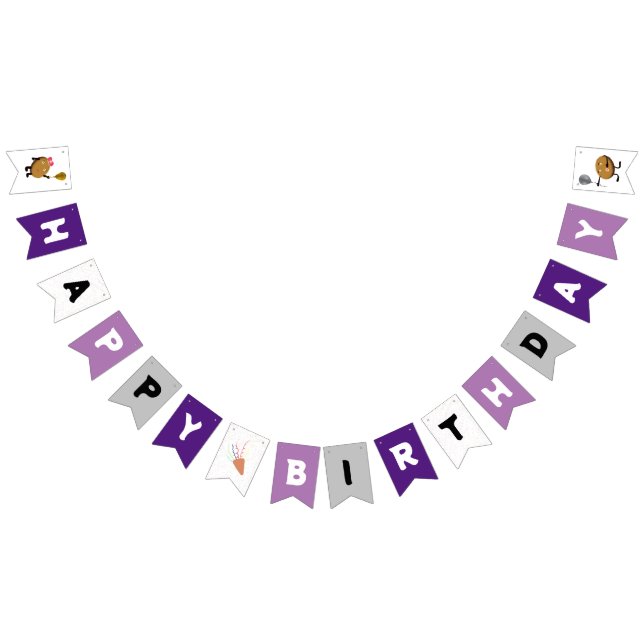 Cute cookie birthday bunting flags (All)