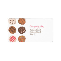 Cute Cookie Cookie Étiquette de adresse d'affaires