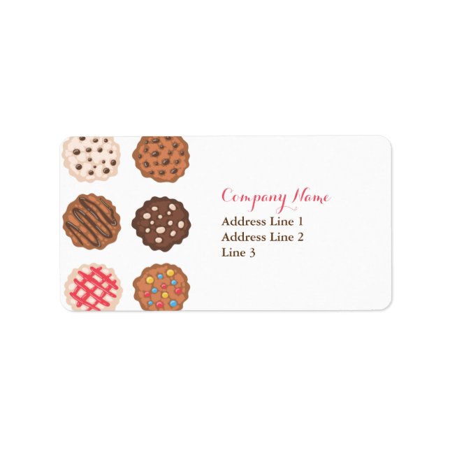 Cute Cookie Cookie Étiquette de adresse d'affaires (Devant)