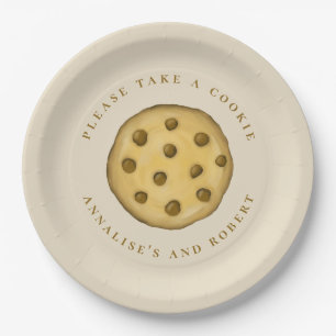 Cute Cookie Dessert Simple Chocolate Chip  Paper Plate