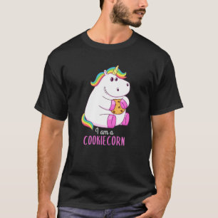 Cute Cookiecorn Unicorn Biscuits Sweets Chubby Coo T-Shirt