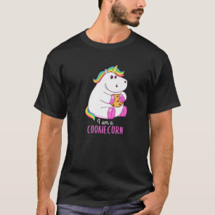 Cute Cookiecorn Unicorn Biscuits Sweets Chubby Coo T-Shirt
