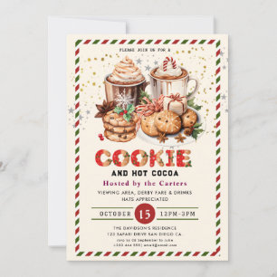 Cute Cookies et cacao Fête Invitation