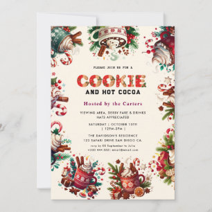 Cute Cookies et cacao Fête Invitation