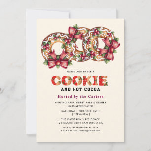 Cute Cookies et cacao Fête Invitation