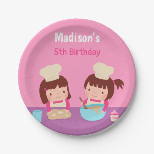 Cute Cooking Baking Girls Birthday Party Supplies Paper Plate