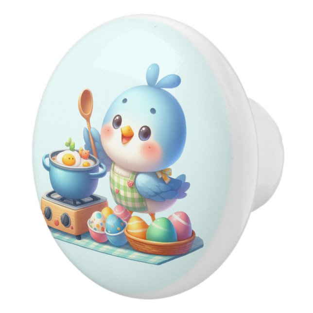 Cute cooking bird lovers kitchen  ceramic knob (Right)