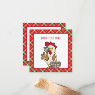 cute cooking chicken add sentiment card