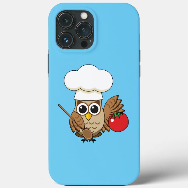 Cute Cooking Owl Cartoon Case-Mate iPhone Case (Back)