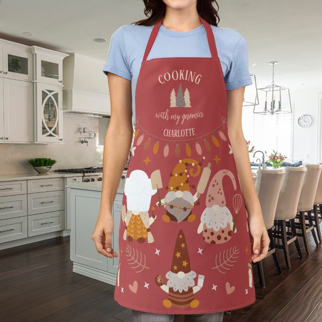 Cute Cooking with my Gnomies Custom  Apron (Creator Uploaded)