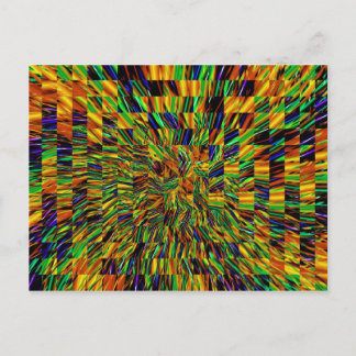 Cute Cool Abstract Pattern "Rainbow Swirl" Postcard