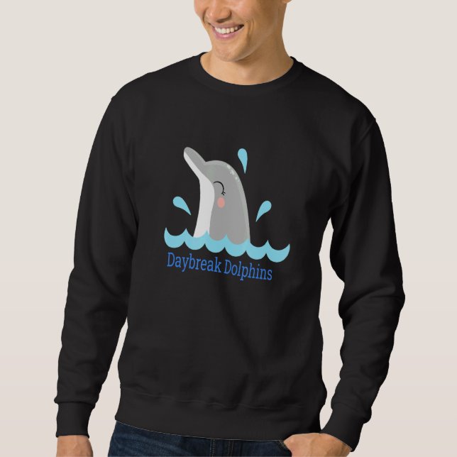 Cute Cool Dolphins Daybreak Elementary School Ut S Sweatshirt (Front)
