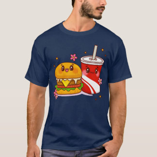 Cute Cool Food Cartoon Illustration family T-Shirt