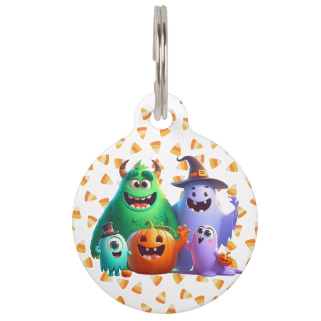 Cute  & Cool, Halloween Monsters   Pet Tag (Front)