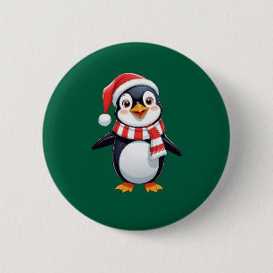 Cute Cool Nice Funny Green Christmas Santa Claus  2 Inch Round Button