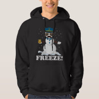 Cute Cop Snowman Freeze Funny Police Christmas Par