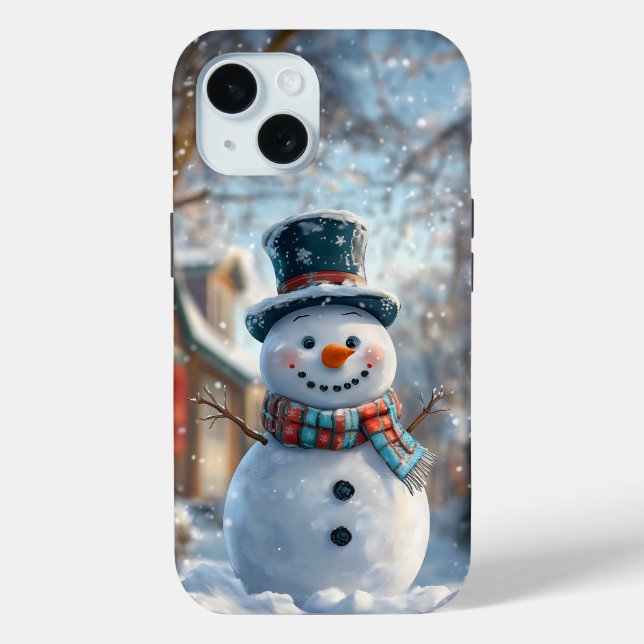 Cute coque iphone Snowman - Parfait pour Noël ! (Verso)